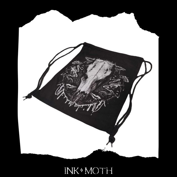 Koszulka/Worek "Czaszka" sitodruk ręczny z autorską grafiką