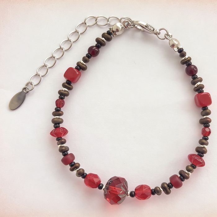 Pulseira de vidro checo