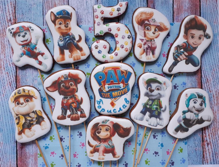 Топпери щенячий патруль, пряники Тачки Маквин