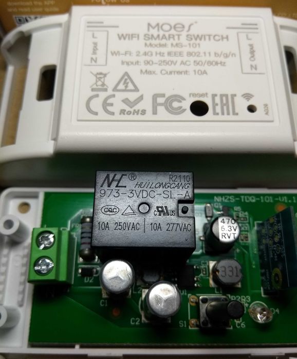 Wi-Fi Smart switch MoesHouse с таймером, Alexa и Google Home