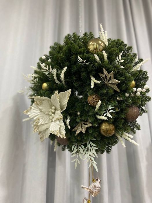 Новорічний декор, вінок, композиція