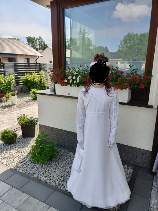 Sukienka komunijna z bolerkiem