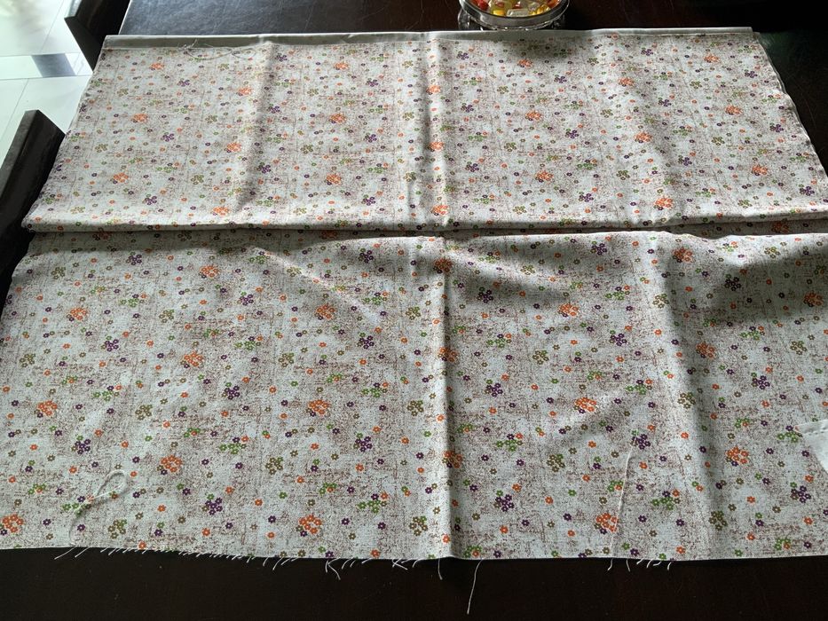 Tkanina NOWY kupon 290x91 cm POLSKI LEN vintage PRL z lat 70