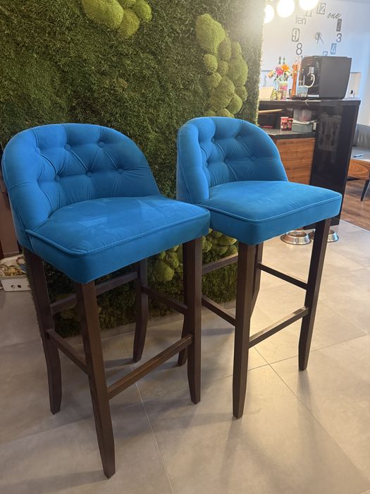 Sprzedam 2 krzesła fotele hokery barowe glamour