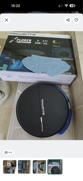 Aspirador Robô ROWENTA X-Plorer Serie 60 Animal Kit RR7455WH (Autonomia 90 min) - para peças