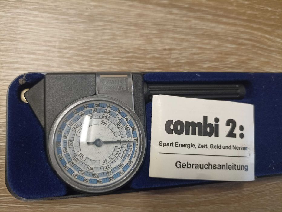 stary niemiecki krzywomierz mapowy , combi 2