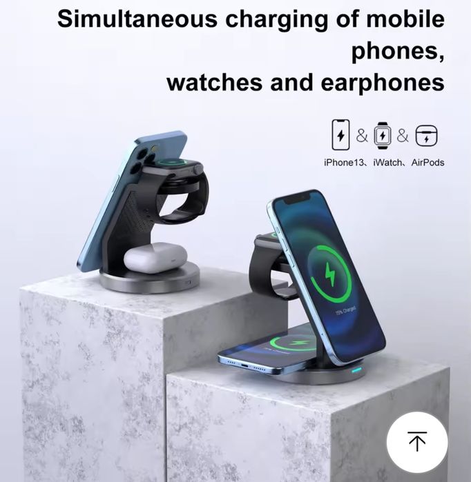 Carregador sem fios 3 em 1