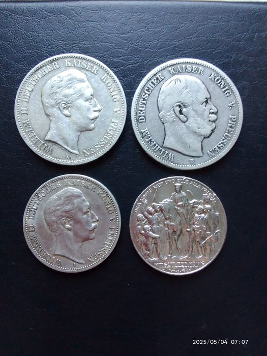 5 та 3 марок, срібло.