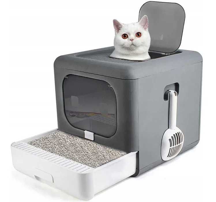 KUWETA XL Dla Kota KRYTA z SZUFLADĄ Zamykana + Łopatka