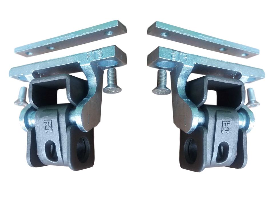 Zawias dolnego i górnego otwarcia burt alu i stal "25" 2 szt.