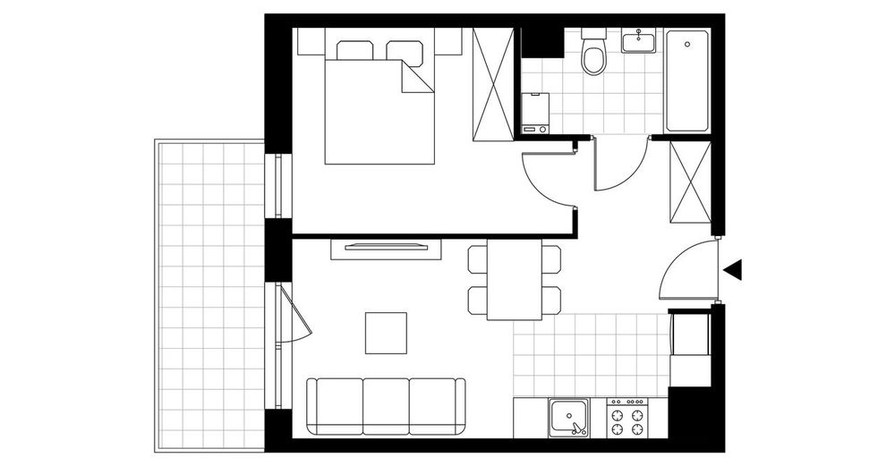 2-pokojowe mieszkanie 35m2 + balkon