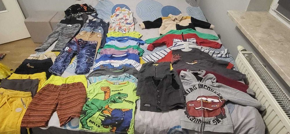 Mega paka Ubranka dla chłopca r.86-92 76 sztuk