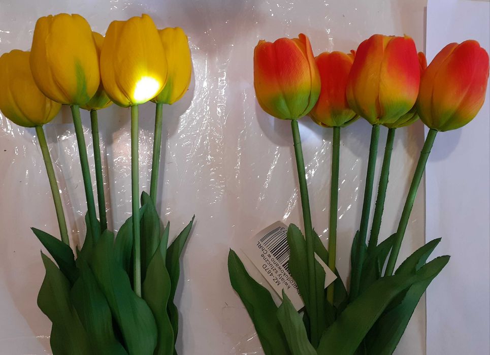 Tulipany całe silikonowe kwiaty sztuczne bukiet