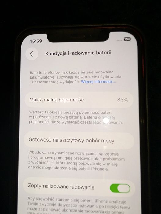 iPhone 12 64 GB Red (Czerwony) – Pudełko, Kabel / Bateria 83%
