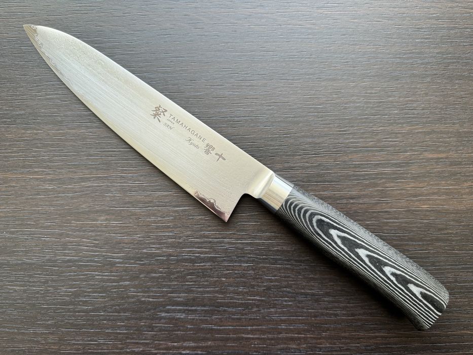 Японський професійний кухонний шеф-ніж Tamahagane San Kyoto