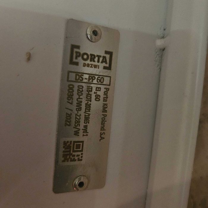 Drzwi Przeciwpożarowe Ognioodporne techniczne EI60 80-tki