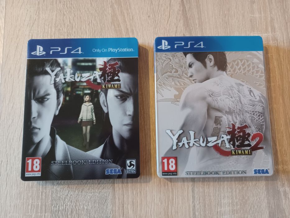 Zestaw gier na PS4 Yakuza Kiwami 1 i 2 Steelbook Edition stan idealny