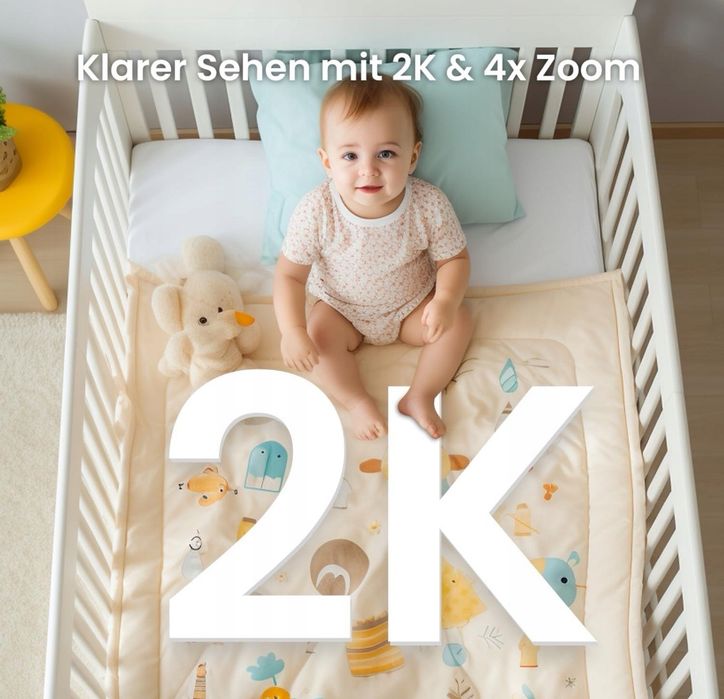 Niania elektroniczna CZEview Kamera dziecięca 2K 4,3" Wi-fi 360 stopni