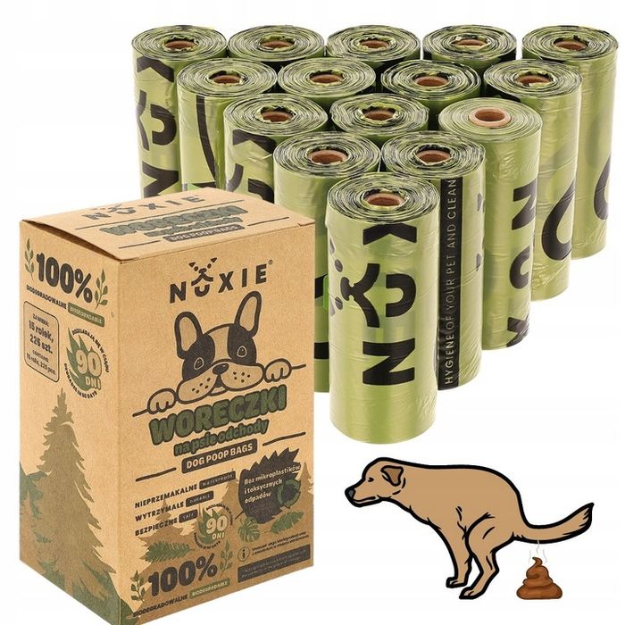 Bio Worki Woreczki Na Psie Odchody Kupy Psa 225szt Biodegradowalne Eco