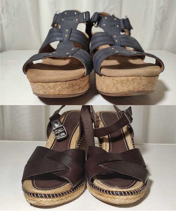Босоніжки жіночі на платформі,Clarks soft cushion,д.у.25,0см