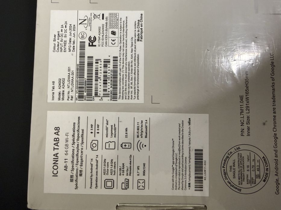 Планшет Acer Iconia Tab A8 64 Gb Wi-Fi