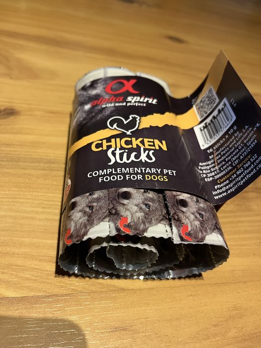 Nowe paluszki Alpha Spirit Chicken 15 sztuk