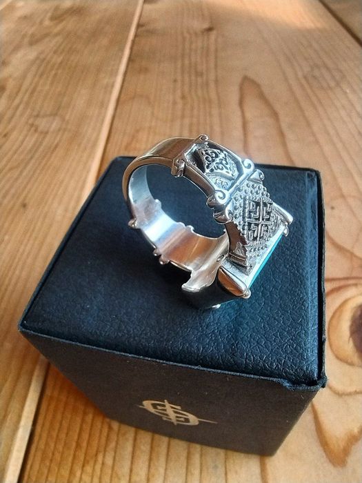 Anel Turquesa Prata 925 Tamanho 10