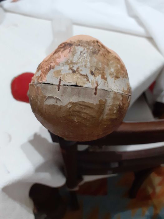 Boneca muito antiga de papier marche com traje da Ilha da Madeira