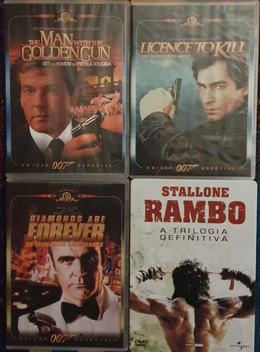 DVDs de filmes de acção de Hollywood