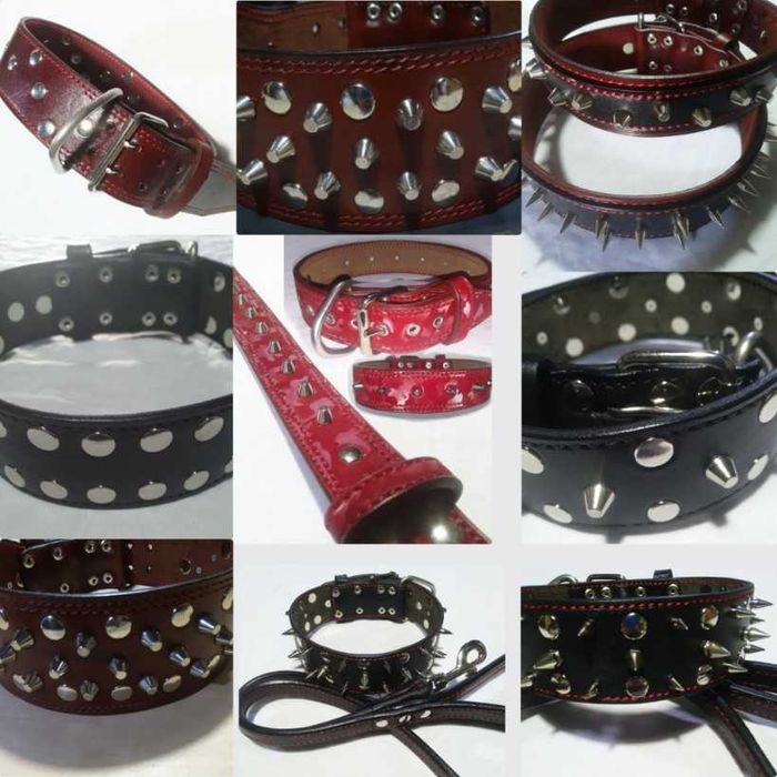 Ошейник.Намордник.Поводок.Шлея. Кожанный ошейник для кожанной собаки.