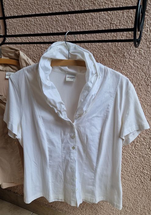 Wizytowa bluzka koszula  Monnari XL/42 nowa bez metki biała bawełna