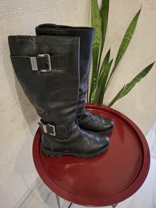 Жіночі сапожки 25.5 устілка,шкіра