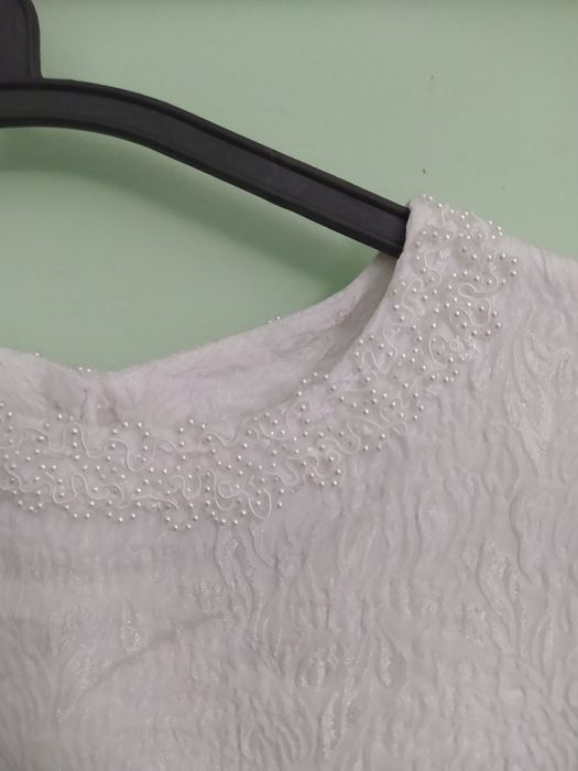 Vestido noiva branco completo manga comprida tam M.