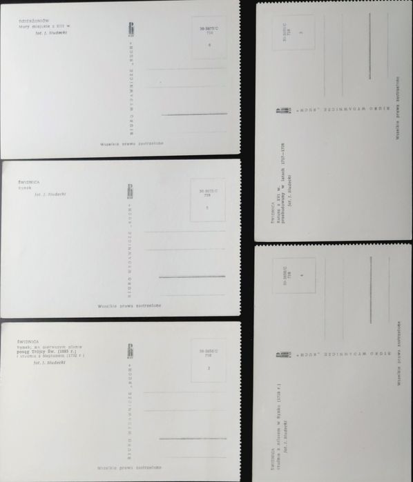 Pięć starych pocztówek  Świdnica
