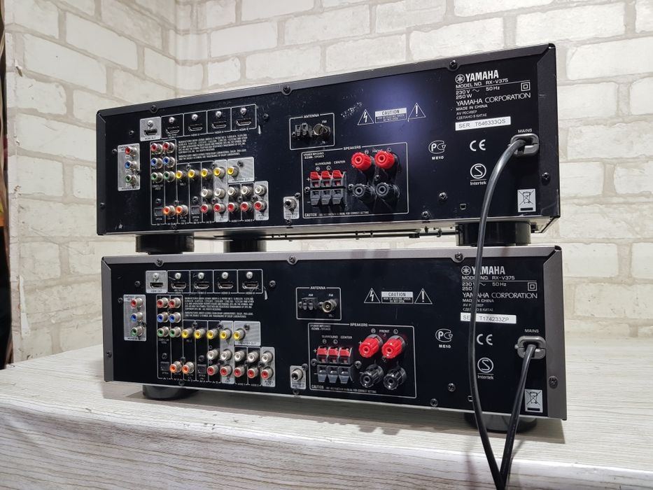 5.1 AV ресивер YAMAHA RX-V375, +1ч., 5x100 Вт HDMI USB Б/у