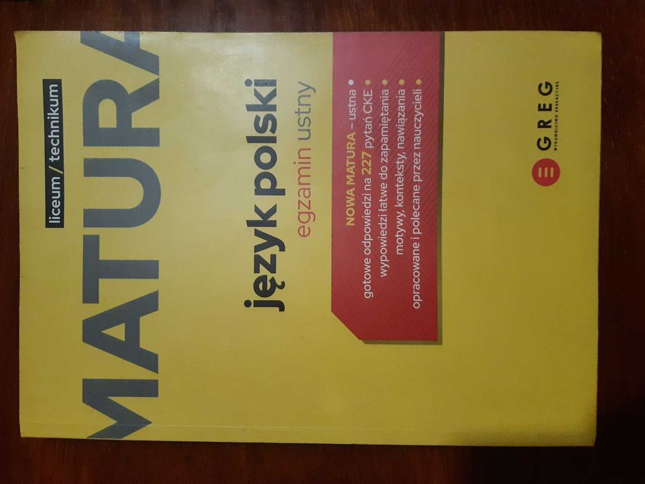 Matura język polski egzamin ustny GREG