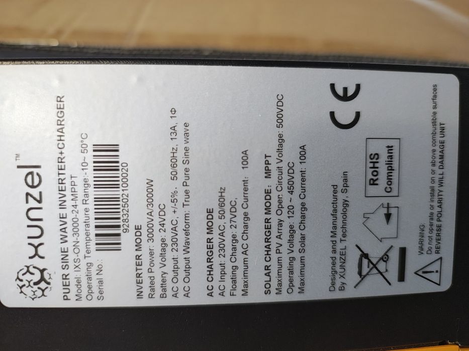 Xunzel inversor IXS3000 24volts