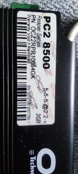 Pamięć RAM DDR2 8Gb, PC8500, 4x2 GB, OCZ Reaper i Patriot Viper