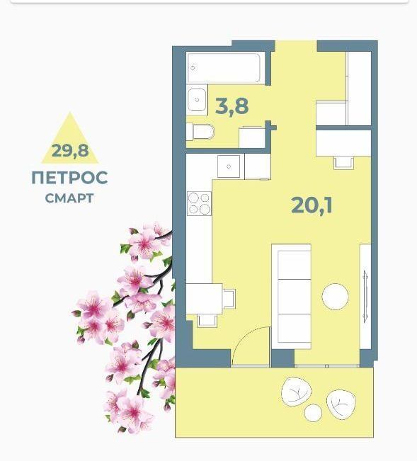 Продаж студії 30 м² в ЖК «KyivSky» ВЛАСНИК Без комісії