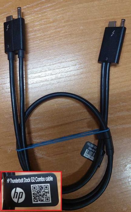HP Dock Station кабеля, Thunderbolt 3 (40 Гбіт/с, 5A/100 Вт)