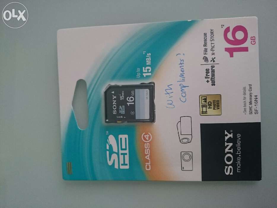 Cartão de memória Sony 16gb