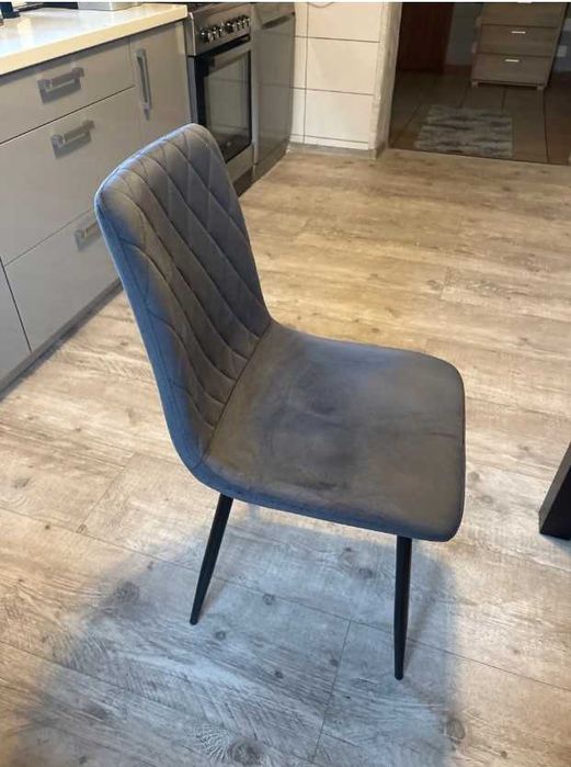 Крісло Велюр, стілець Скандинавський AMPLE стул Лофт (сірий, бежевий)