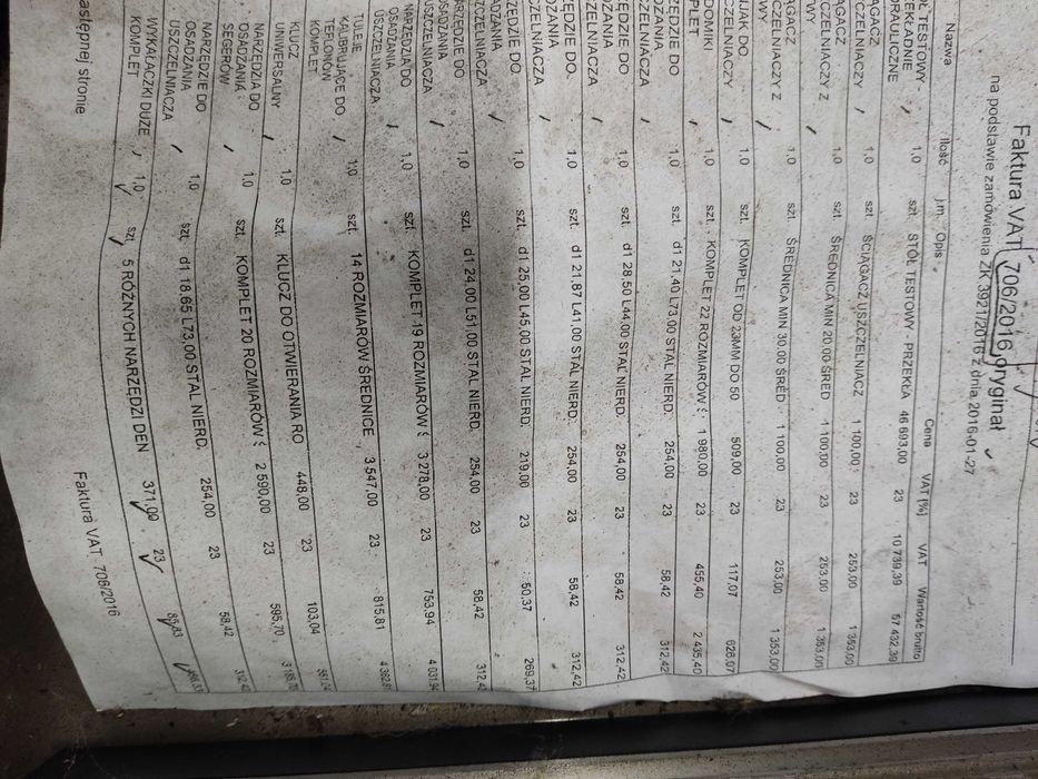 Stół testowy do układów hydraulicznych kierowniczych