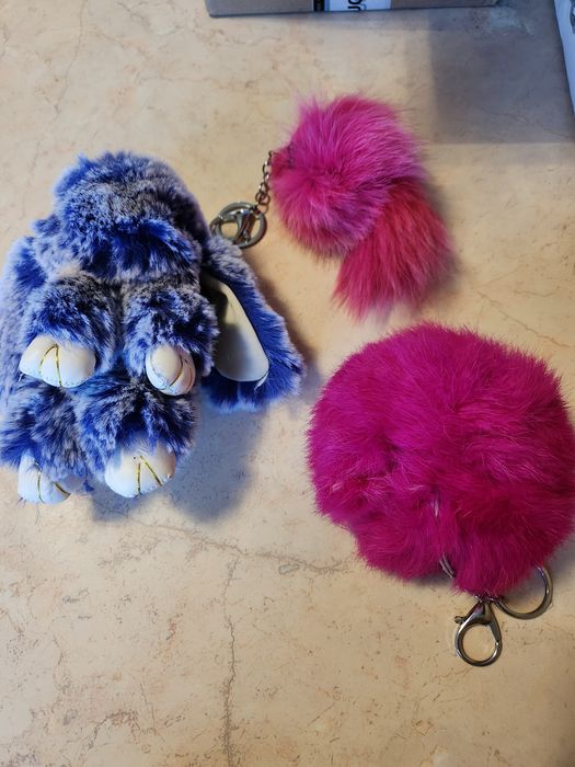 3 zawieszki / pompony do torebki lub plecaka