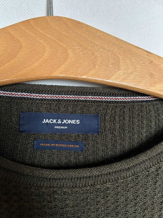 Jack & Jones _ Ciemnozielony sweterk lekki XS/S
