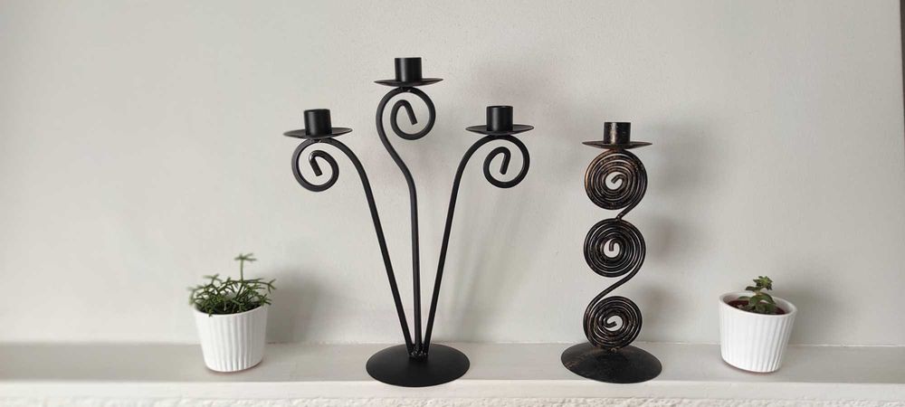 Two new metal candlesticks