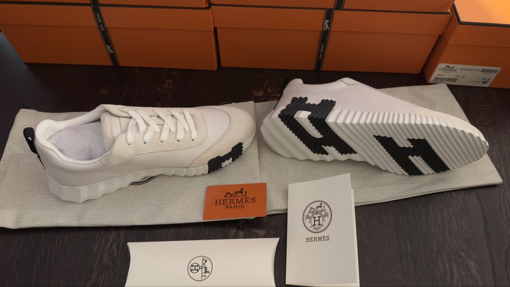 Hermes Bouncing Sneakers 41-45 dostępne od ręki, skórzane,różne kolory