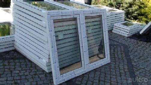 Okno PCV białe 1465x1135 dwuskrzydłowe