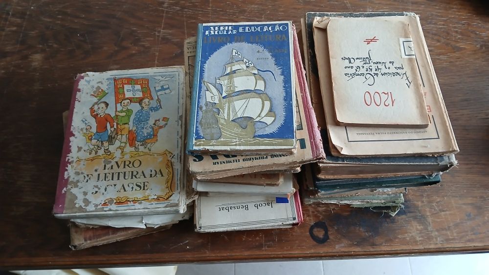 Conjunto livros antigos