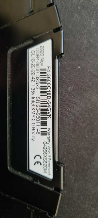 G.Skill Ripjaws V DDR4 64GB 2x32GB 3600MHz CL18